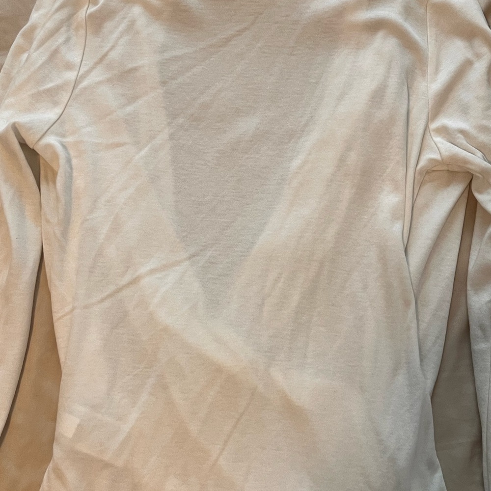 Light wool cross, long sleeve top. NWOT